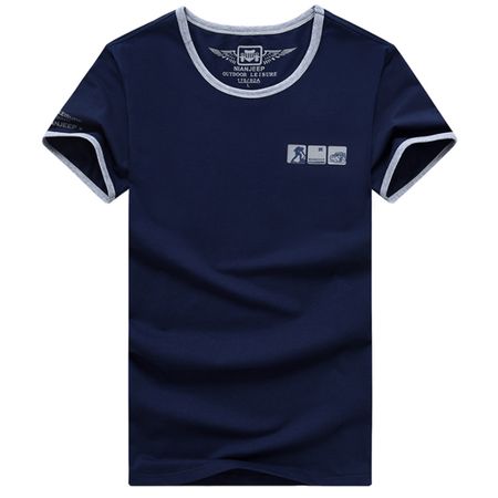 吉普盾男式短袖圆领T恤 夏季大码休闲纯棉之选